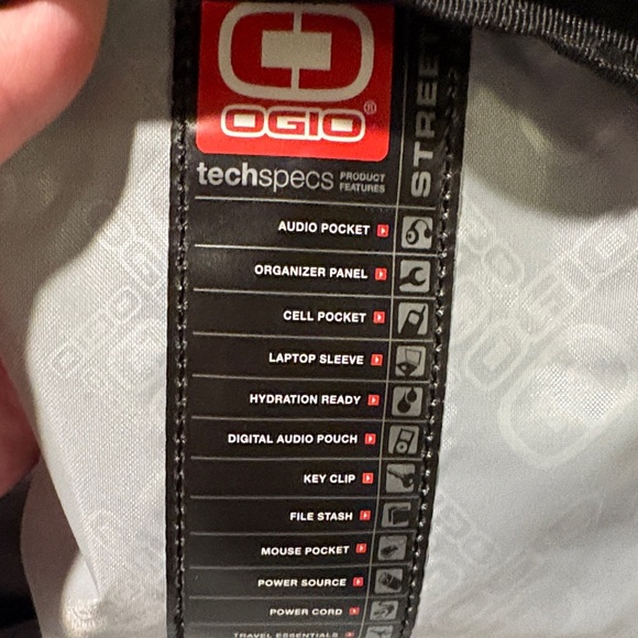 OGIO Charcoal Striped Men's Backpack - Picture 10 of 12